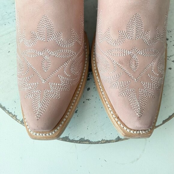 Lane LEXINGTON Womens Cowboy Bootie 5 Pink Western Cowgirl Short Ankle Boots - Picture 6 of 11